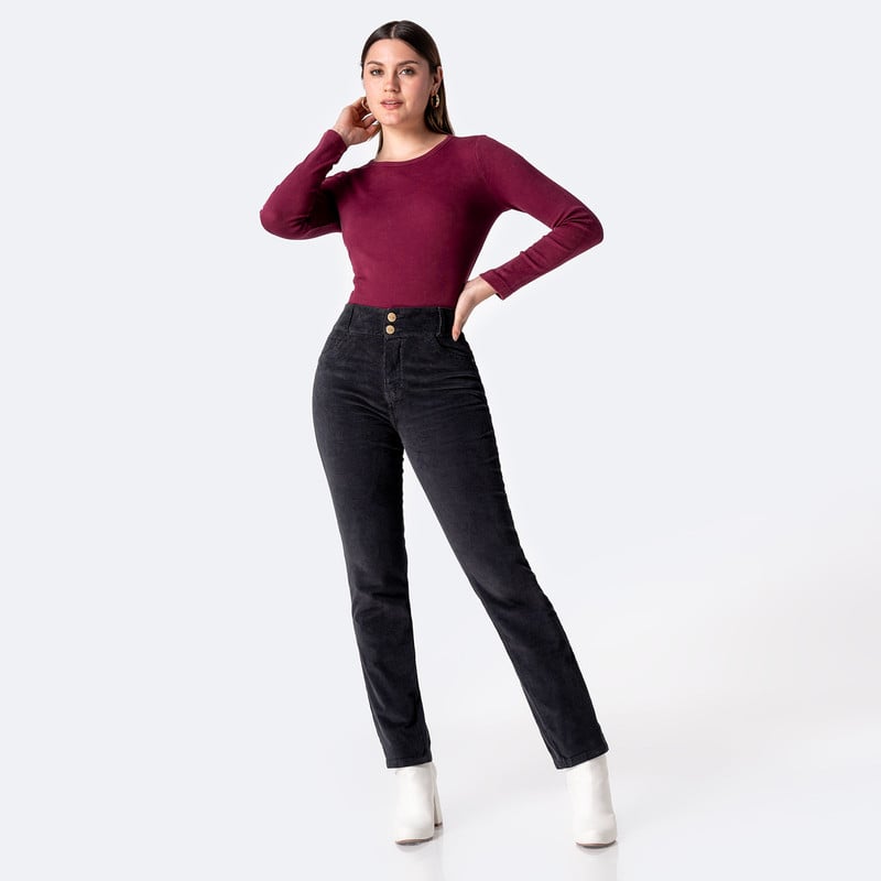 PANTALON CLASICO LARISSA C CORDUROY STRETCH MUJER - 2