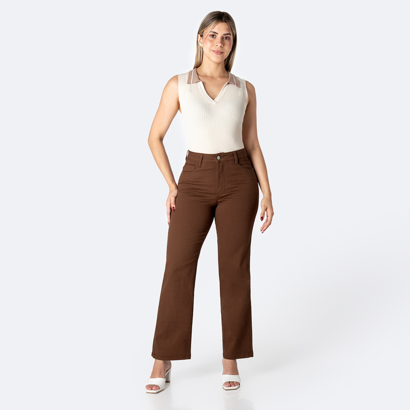 PANTALON BASICO HAISHE DRILL STRETCH MUJER - 2