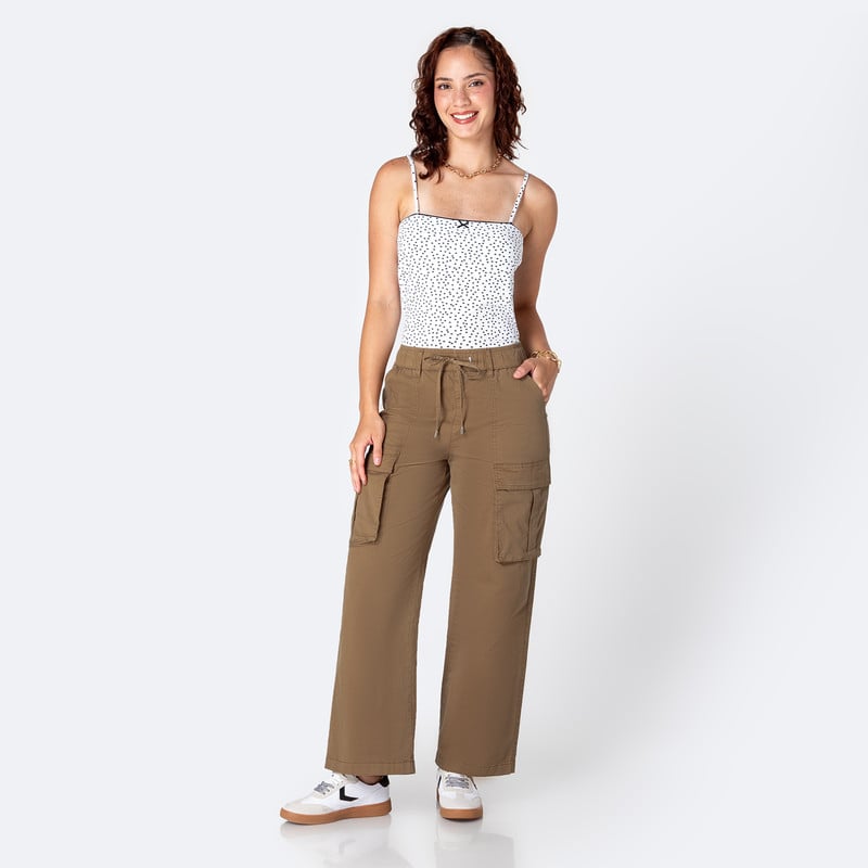 PANTALON JOGGER CARGO AMABELH TAFETA MUJER - 2