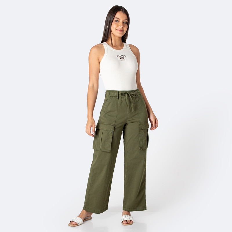 PANTALON JOGGER CARGO AMABELH TAFETA MUJER - 2