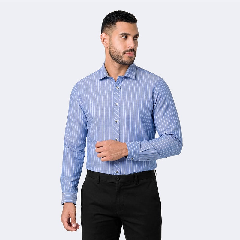 CAMISA MODA DEHNNIS LISTADA HOMBRE - 1