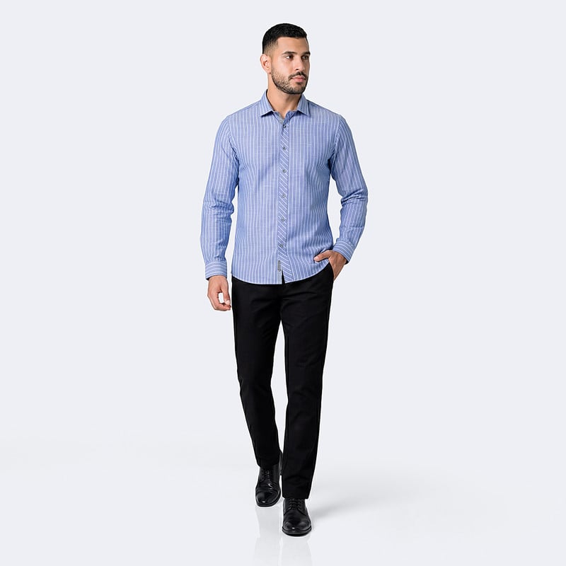 CAMISA MODA DEHNNIS LISTADA HOMBRE - 4