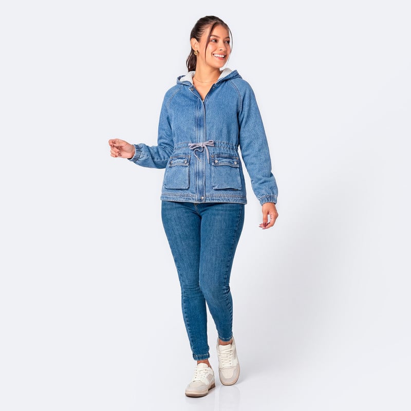 CASACA LOWDER DENIM MUJER - 4