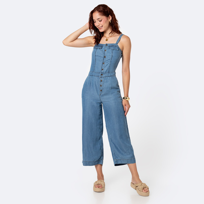 ENTERIZOS OVERALL CRISYELA DENIM MUJER - 1