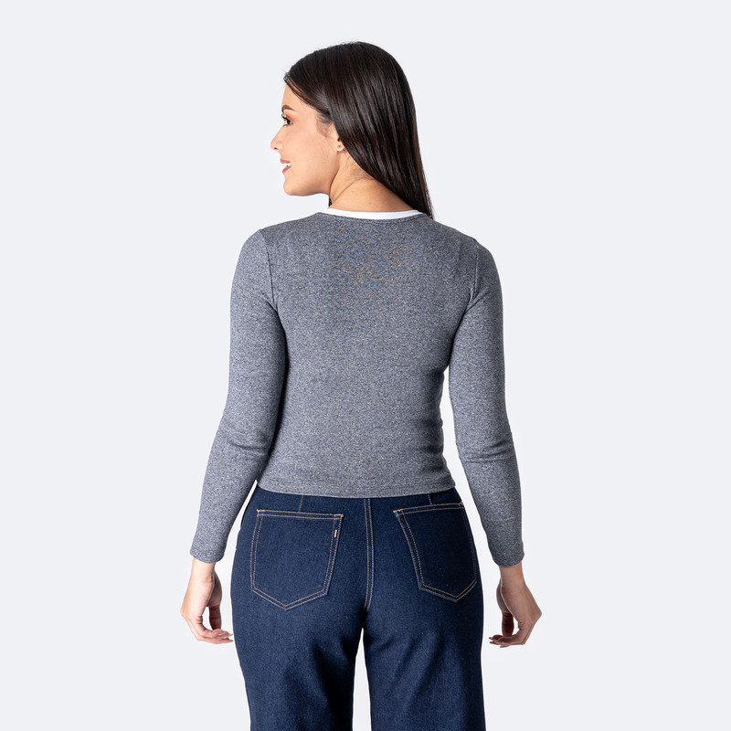 POLO MODA UNAYA RIB LYCRADO MUJER - 3