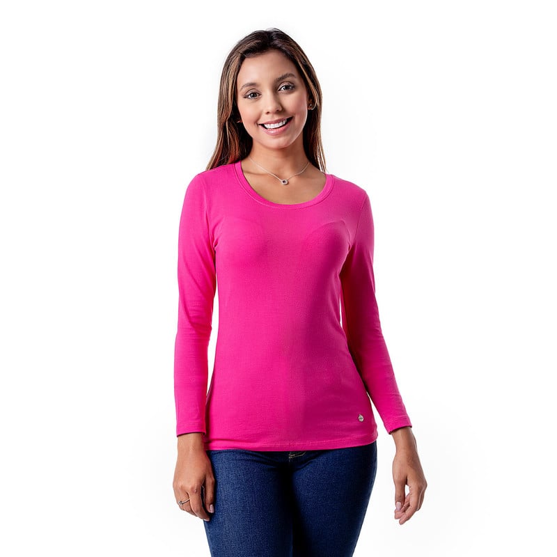 POLOS BASICO MONICA JERSEY FULL LYCRA MUJER - 1