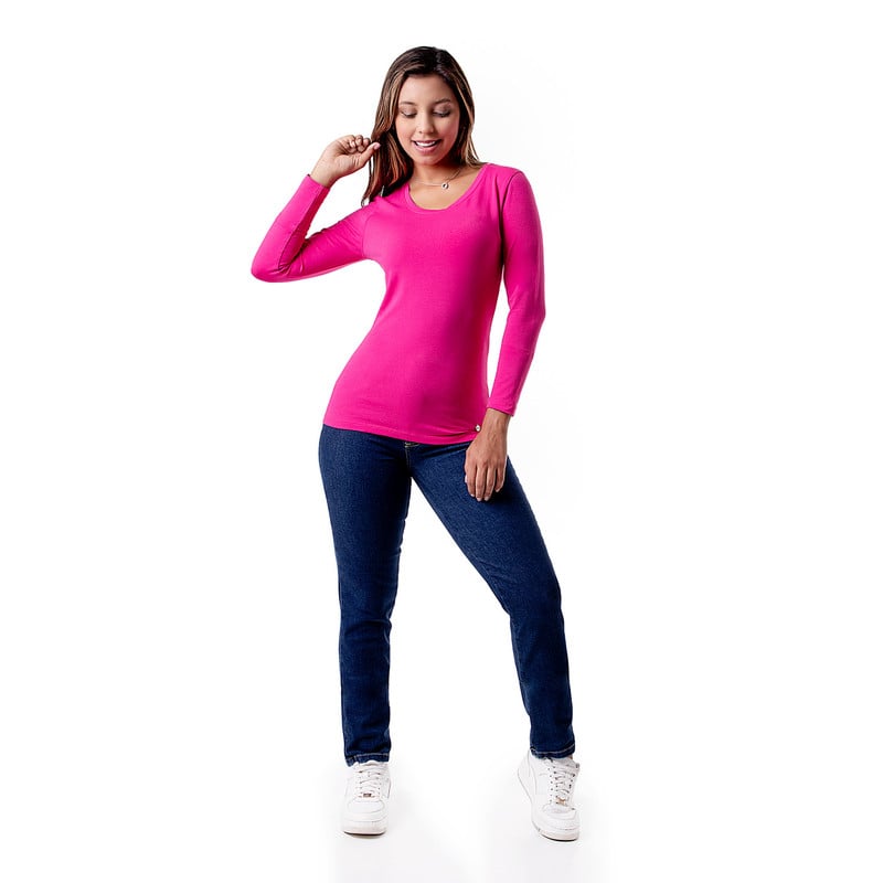 POLOS BASICO MONICA JERSEY FULL LYCRA MUJER - 4