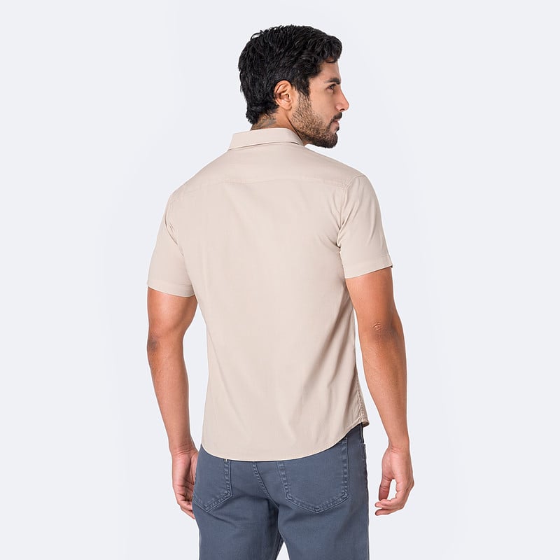 CAMISA MODA PATRICIOH MC POPELINA STRETCH HOMBRE - 3
