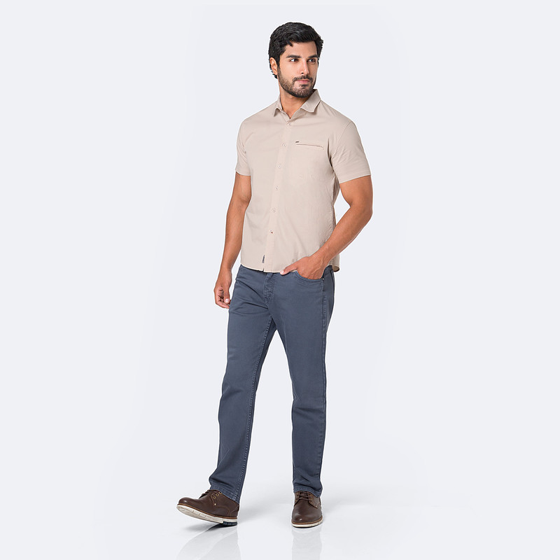CAMISA MODA PATRICIOH MC POPELINA STRETCH HOMBRE - 4