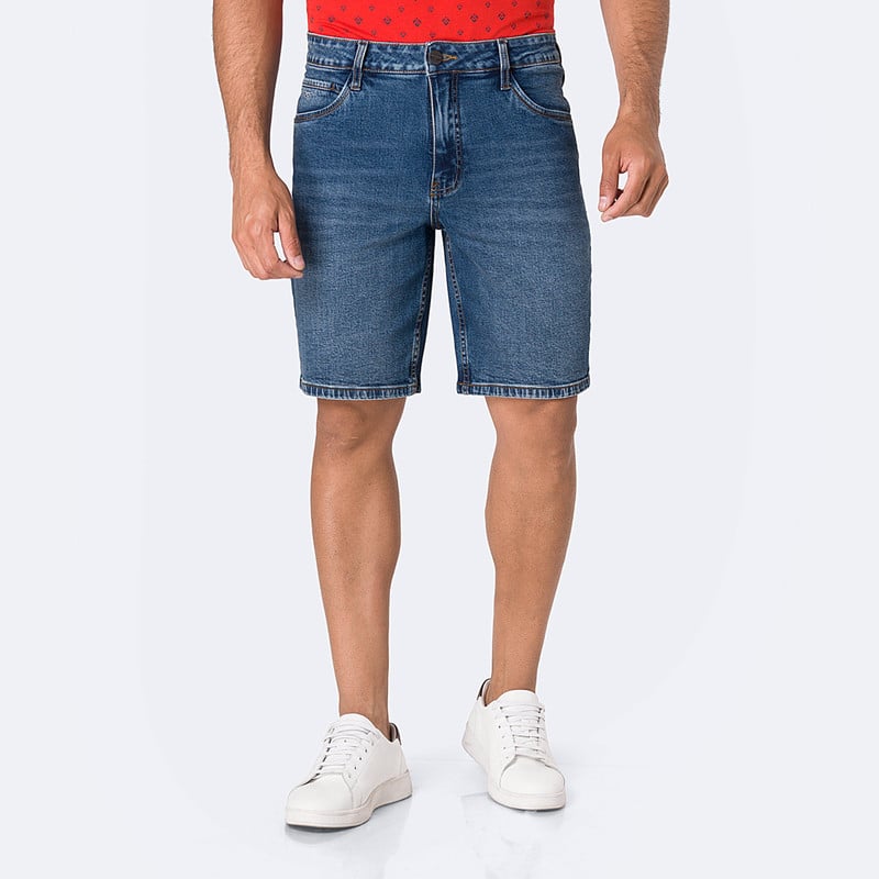 SHORTS BERMUDA KUVAN DENIM STRETCH HOMBRE - 1