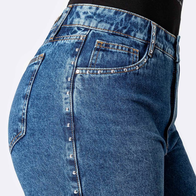 SHORTS SHORT KUWAN TACHAS DENIM MUJER - 4