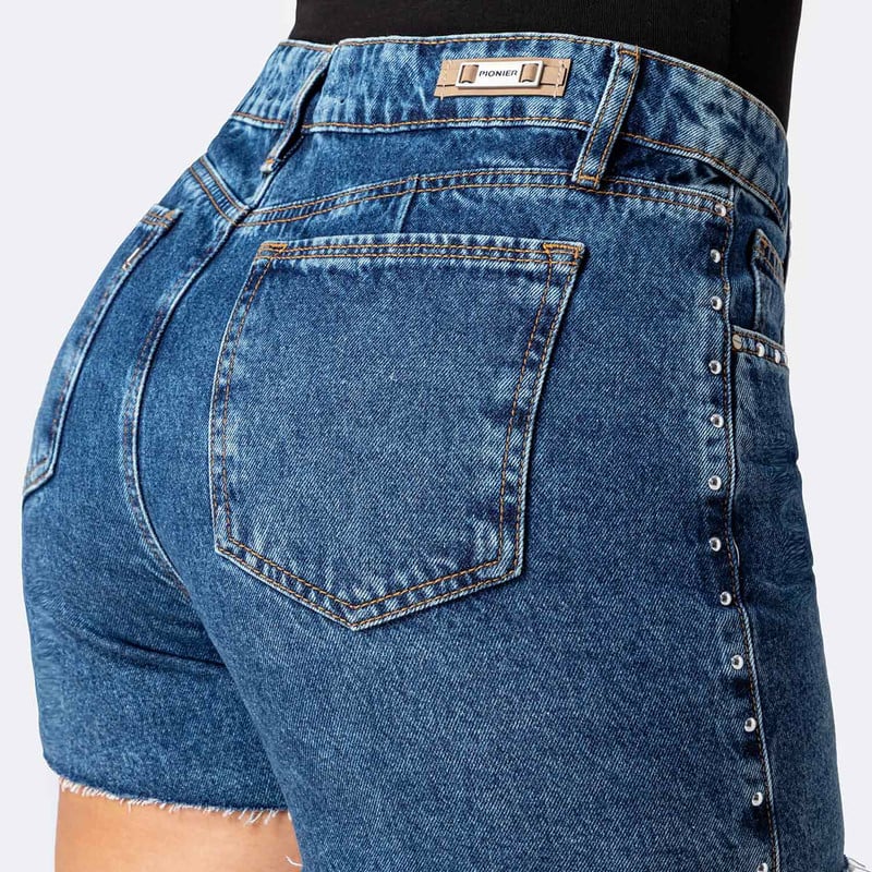 SHORTS SHORT KUWAN TACHAS DENIM MUJER - 5