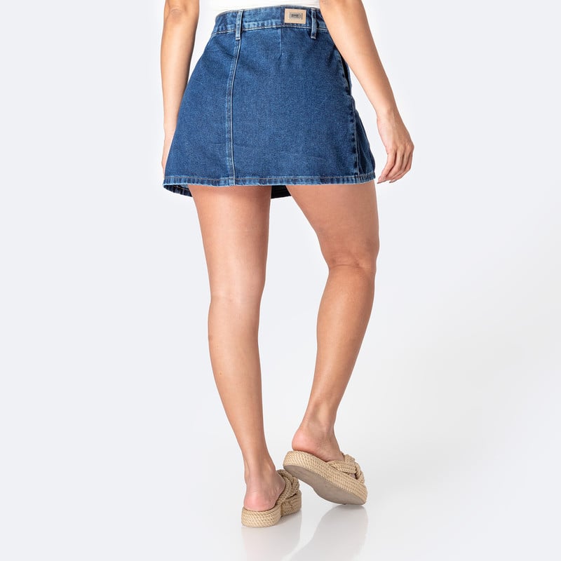 FALDAS MINI SHOR GREISIH DENIM MUJER - 3