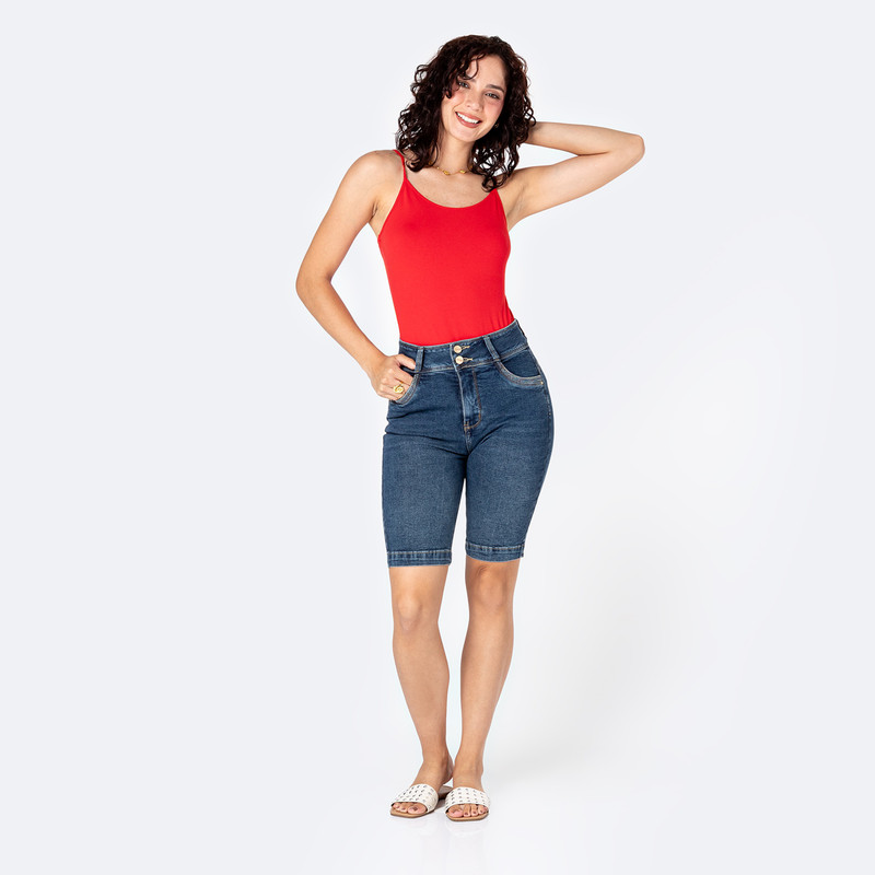 CROPPED SNICKER ZALOMI DENIM STRETCH MUJER - 2