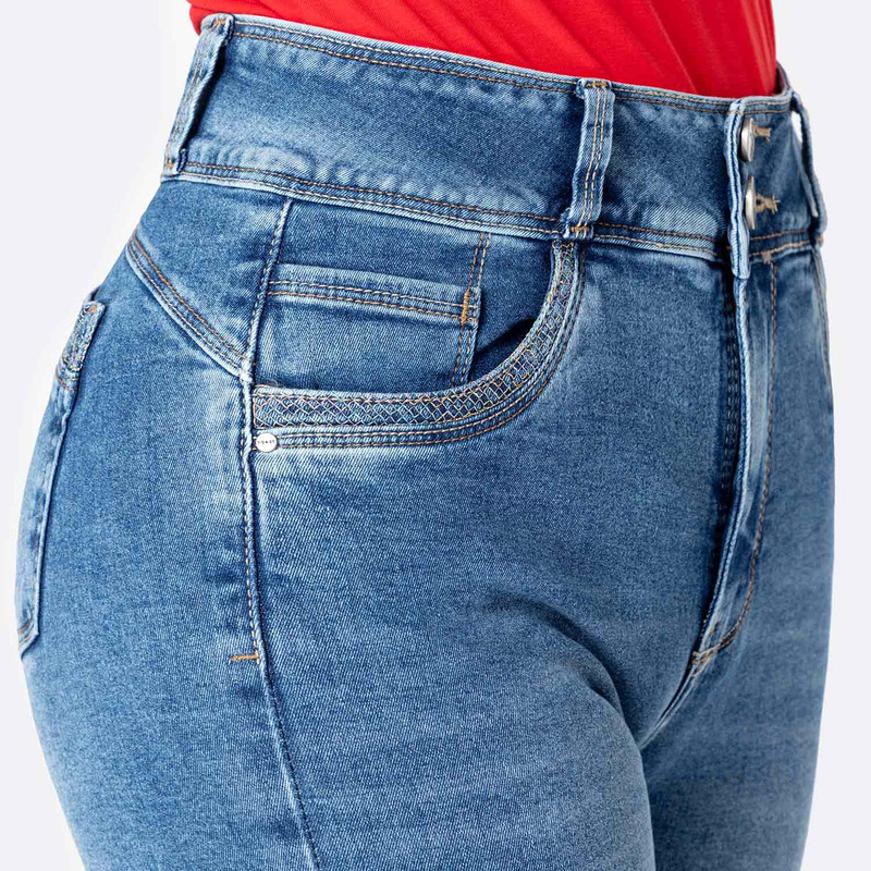 CROPPED SNICKER ZALOMI DENIM STRETCH MUJER - 4
