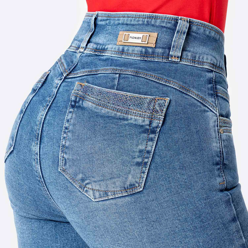 CROPPED SNICKER ZALOMI DENIM STRETCH MUJER - 5