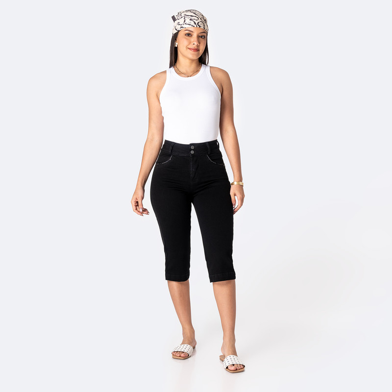 CROPPED CROPPED KELENI DENIM STRETCH MUJER - 2