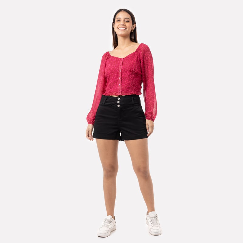 SHORTS SHORT GERYNA DRILL STRETCH MUJER - 2
