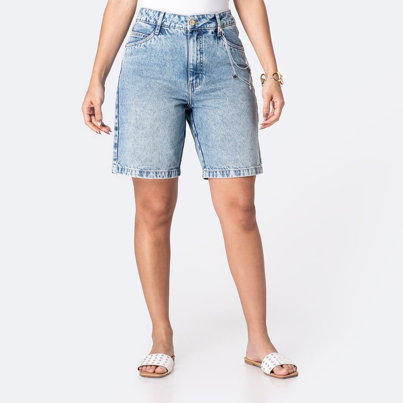 SHORTS BERMUDA GREZIE DENIM STRETCH MUJER - 1