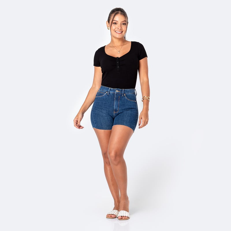 SHORTS CLASICO DHAMARIS DENIM STRETCH MUJER - 2