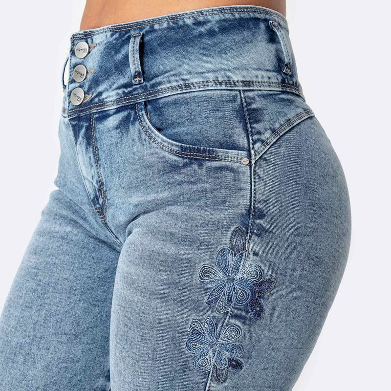 CROPPED SNICKER MAVELI DENIM STRETCH MUJER - 5