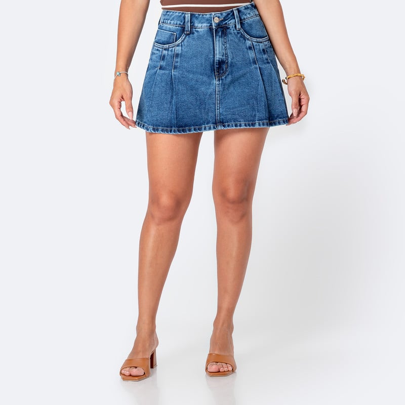 FALDAS MINI SHOR RHAQUEL DENIM MUJER - 1