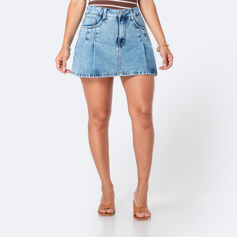 FALDAS MINI SHOR RHAQUEL DENIM MUJER - 1