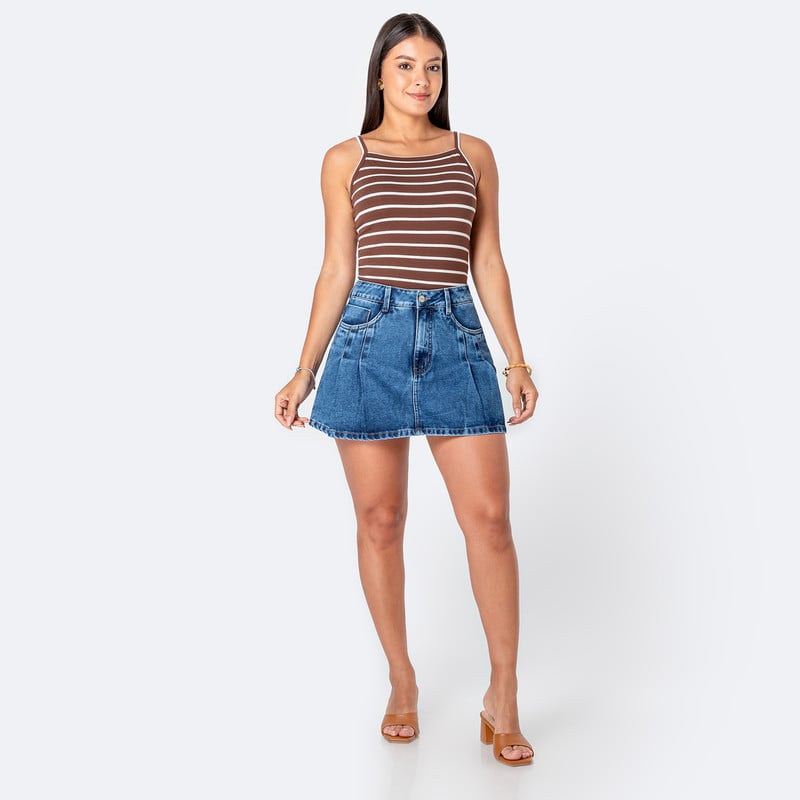 FALDAS MINI SHOR RHAQUEL DENIM MUJER - 2