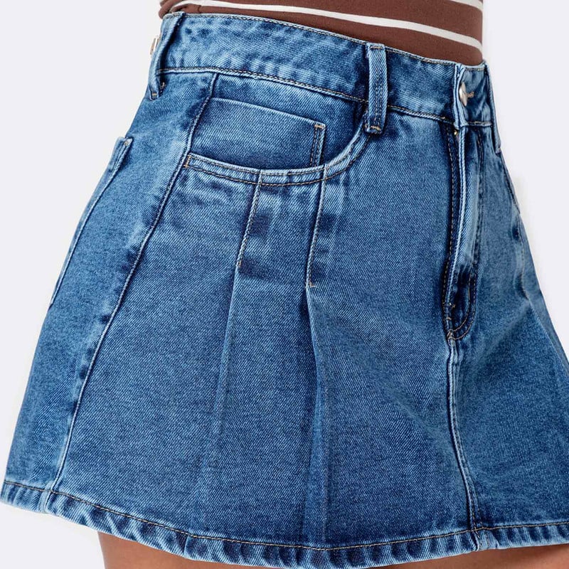 FALDAS MINI SHOR RHAQUEL DENIM MUJER - 4