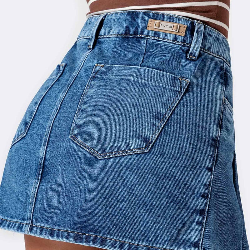 FALDAS MINI SHOR RHAQUEL DENIM MUJER - 5