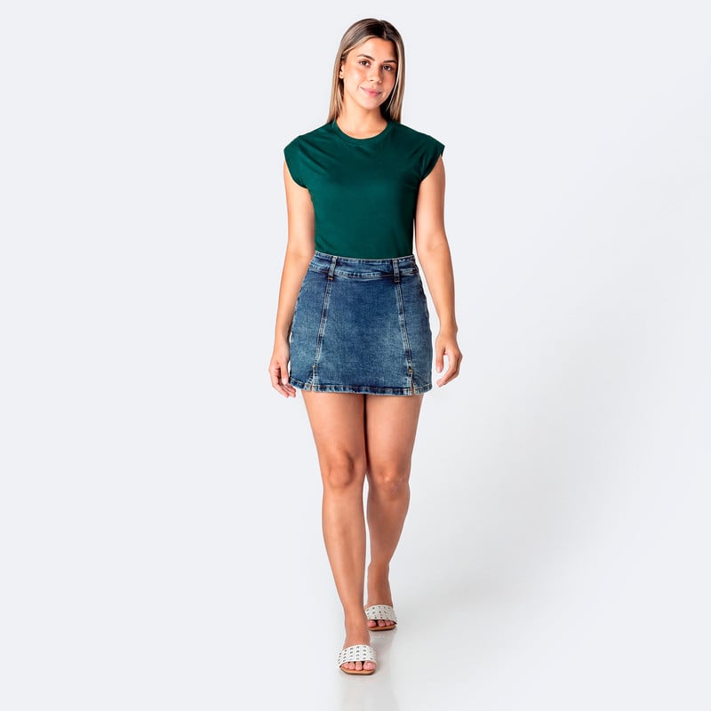 FALDAS MINI SHOR TAMIRA DENIM STRETCH MUJER - 2