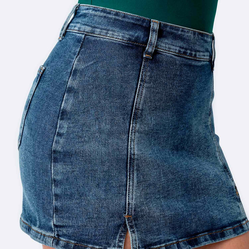 FALDAS MINI SHOR TAMIRA DENIM STRETCH MUJER - 4