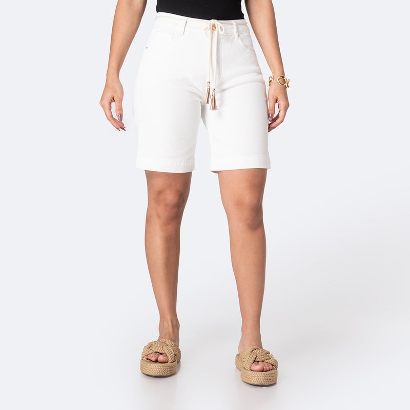 SHORTS BERMUDA MYRLAH D DRILL STRETCH MUJER - 1