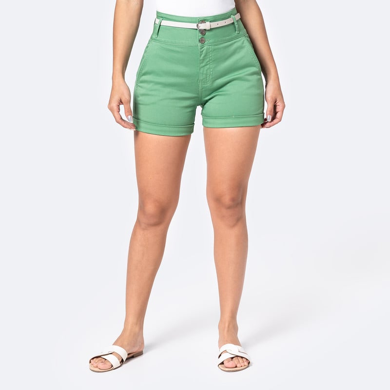 SHORTS SHORT BETZHA DRILL STRETCH MUJER - 1