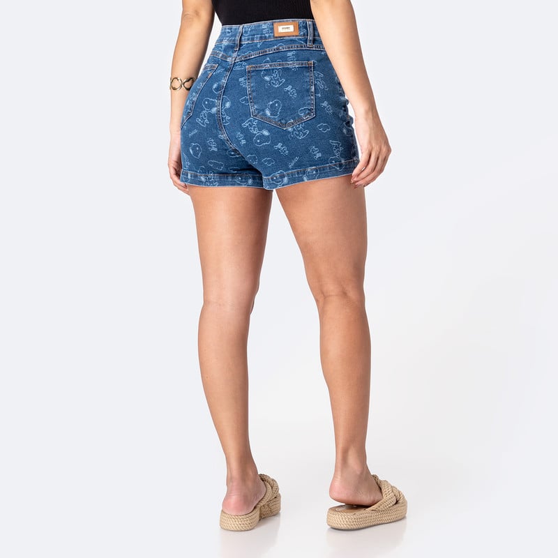 SHORTS SHORT KAREN-SNOOPY DENIM STRETCH MUJER - 3