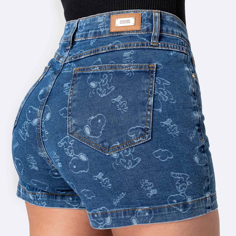 SHORTS SHORT KAREN-SNOOPY DENIM STRETCH MUJER - 5