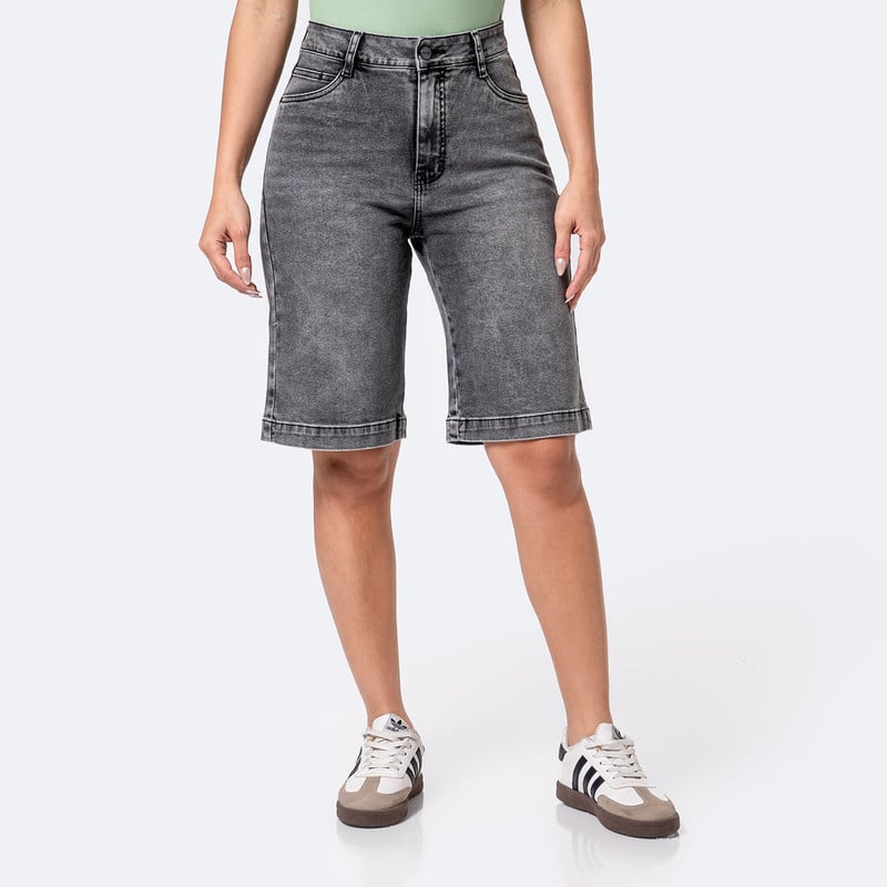 CROPPED JORTS KLINAH DENIM STRETCH MUJER - 1