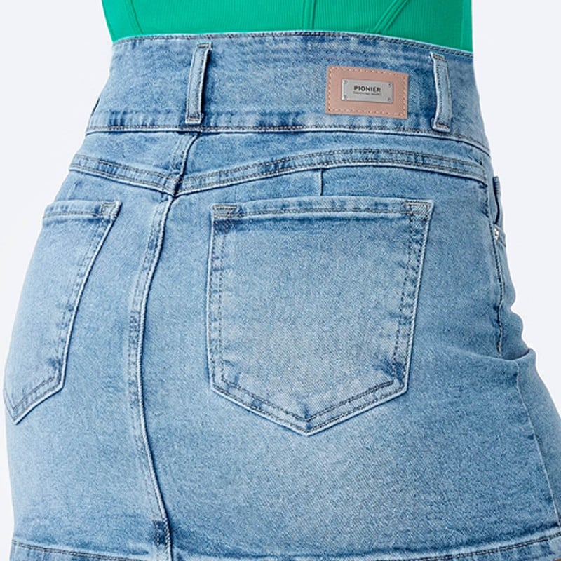 FALDAS MINI SHOR TIRSI DENIM STRETCH MUJER - 5