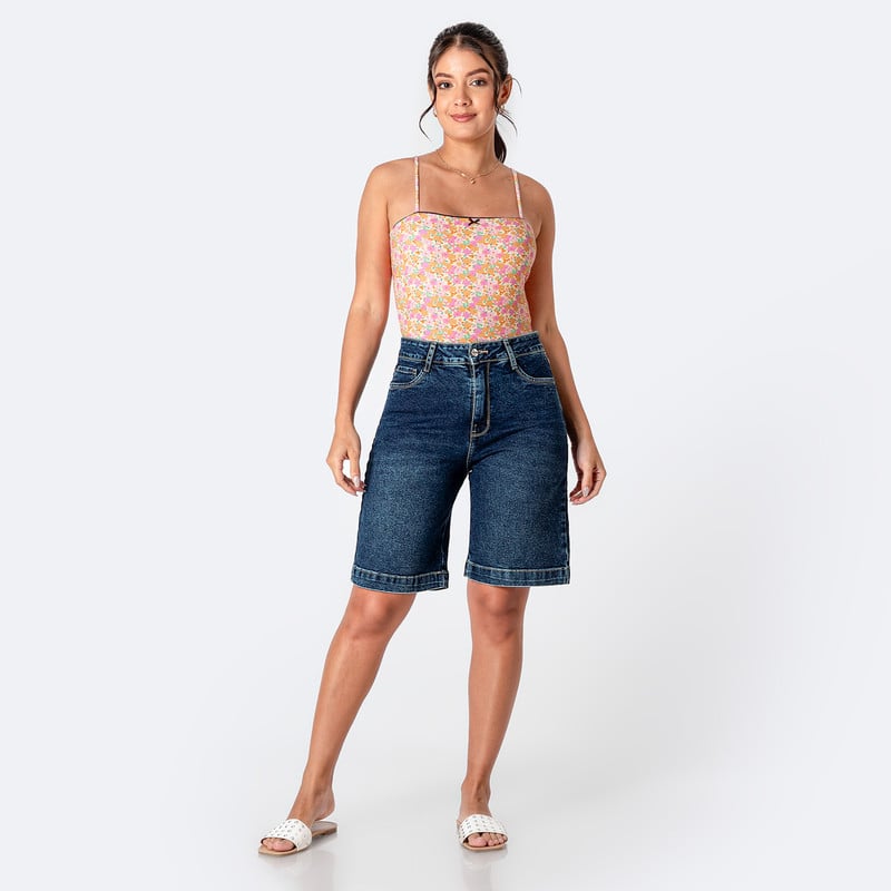 CROPPED JORTS JHIANA DENIM STRETCH MUJER - 2