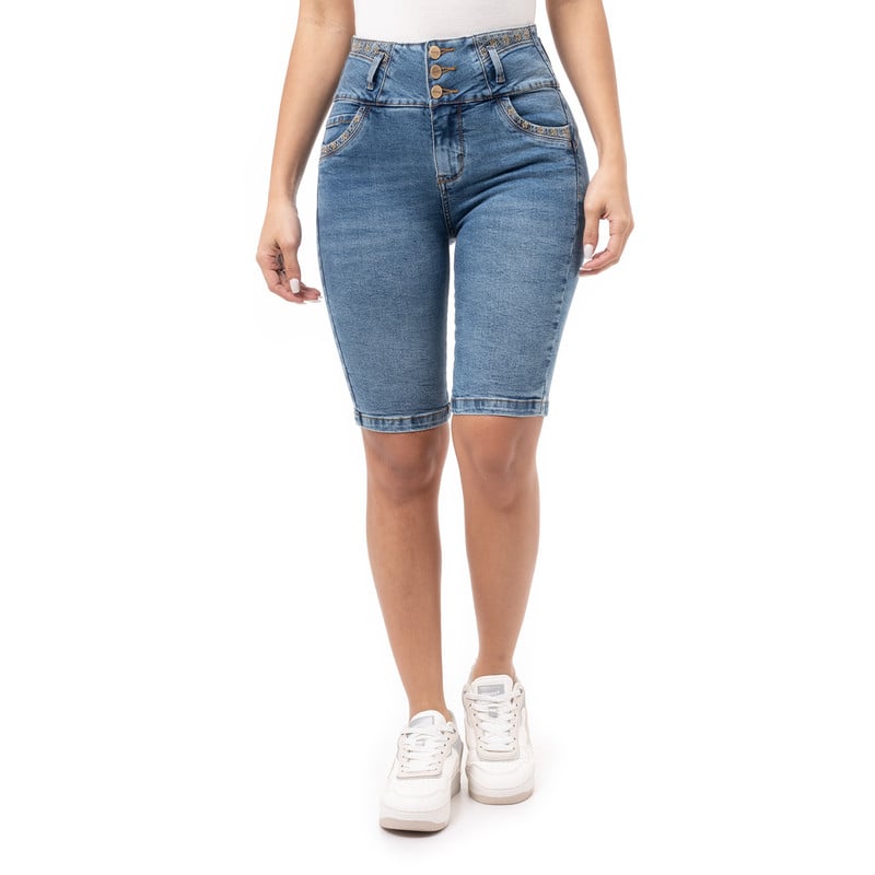 CROPPED SNICKER MERIK DENIM STRETCH MUJER - 1