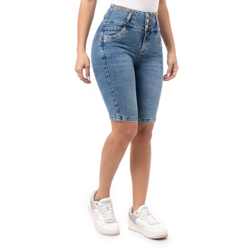 CROPPED SNICKER MERIK DENIM STRETCH MUJER - 3