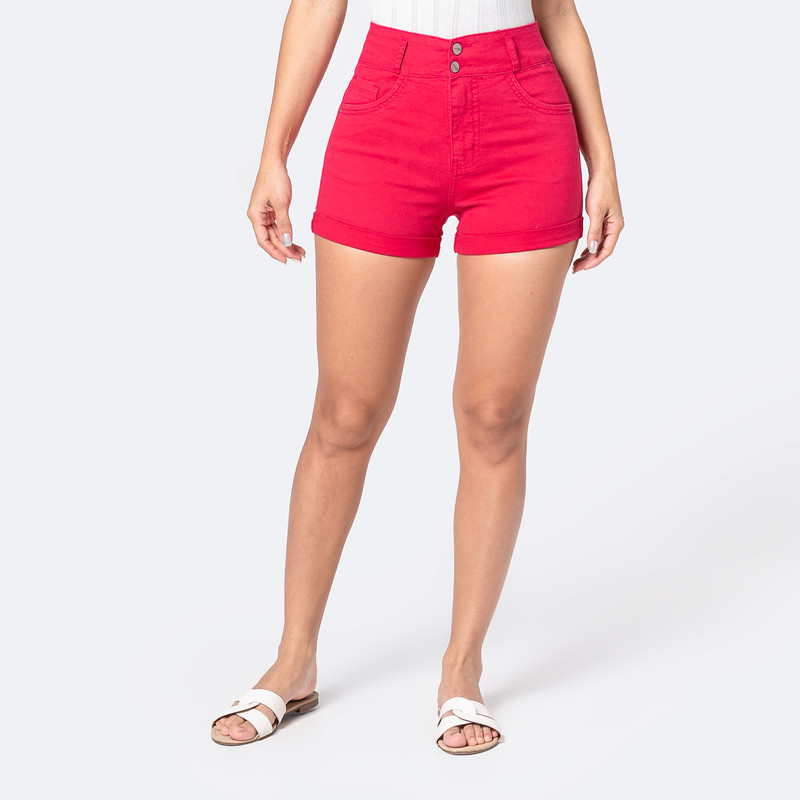 SHORTS SHORT ZAMMY DRILL STRETCH MUJER - 1