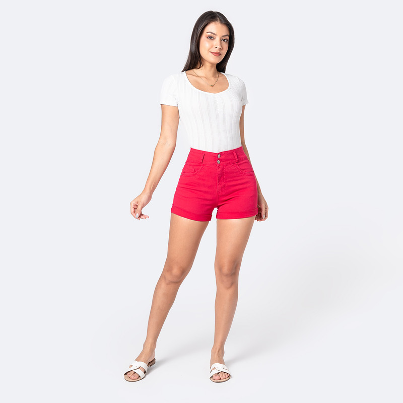 SHORTS SHORT ZAMMY DRILL STRETCH MUJER - 2