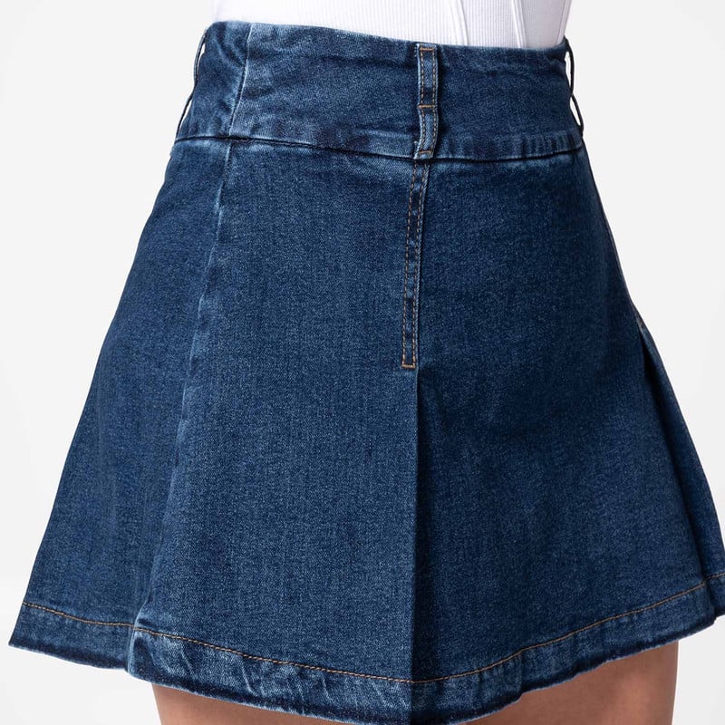 FALDAS MODA YULESSI DENIM STRETCH MUJER - 4