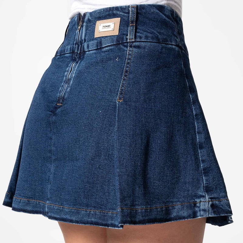 FALDAS MODA YULESSI DENIM STRETCH MUJER - 5