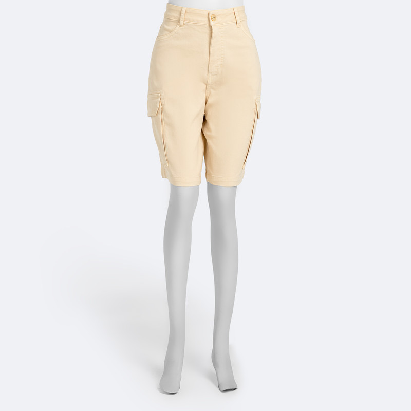 SHORTS BERMUDA CARGO ASUMY DRILL STRETCH MUJER - 1