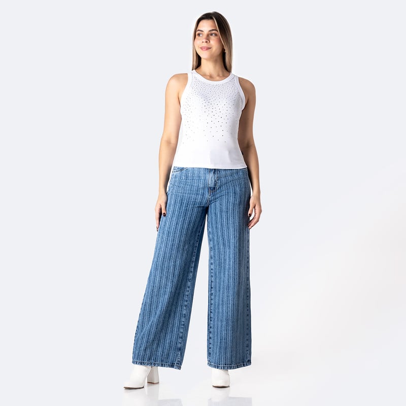 TOPS BIVIDI ALEY BRILLO RIB MUJER - 4