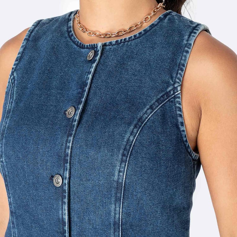 CHALECO VERDANI DENIM MUJER - 2