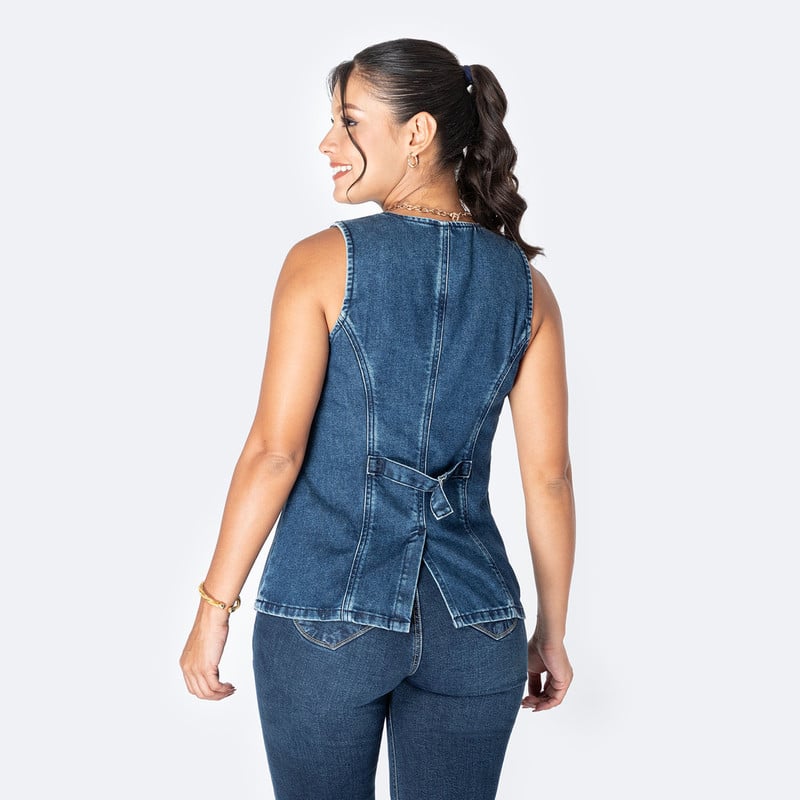 CHALECO VERDANI DENIM MUJER - 3