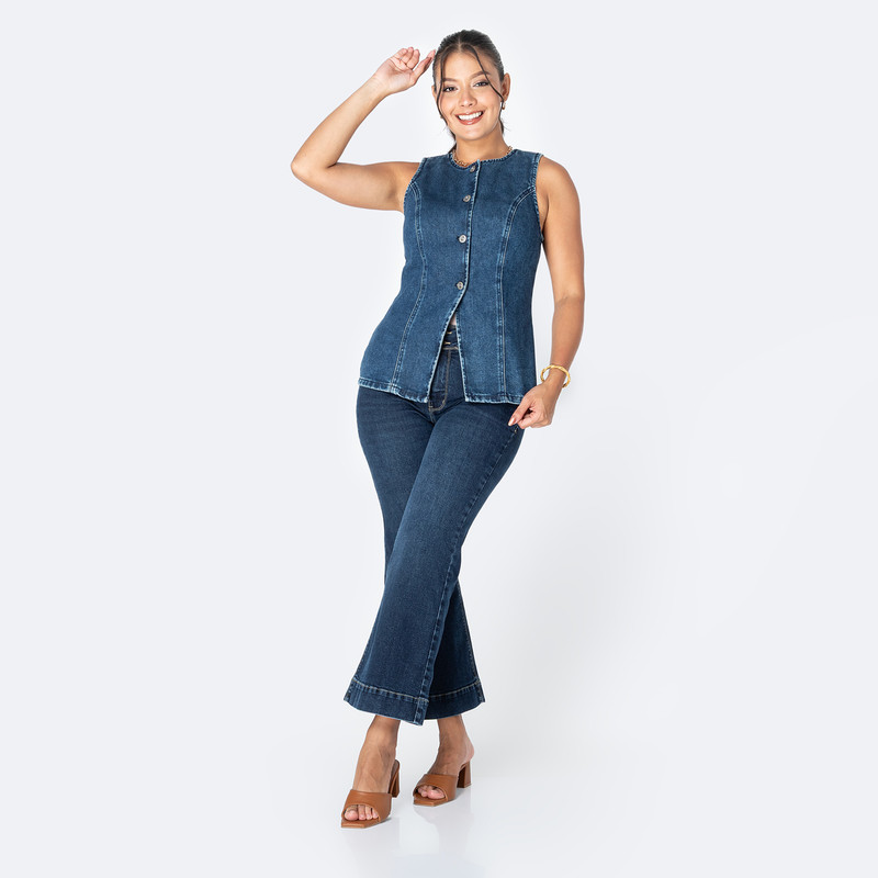 CHALECO VERDANI DENIM MUJER - 5